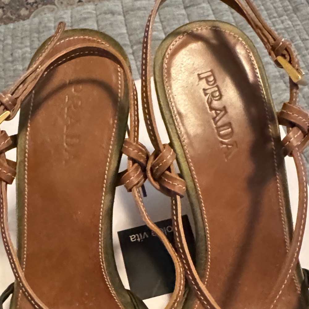 Prada Women's Green Wedge - Picture 5 of 7